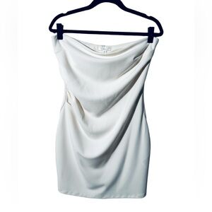 *NWT* H&M Ivory Strapless Dress with side detail